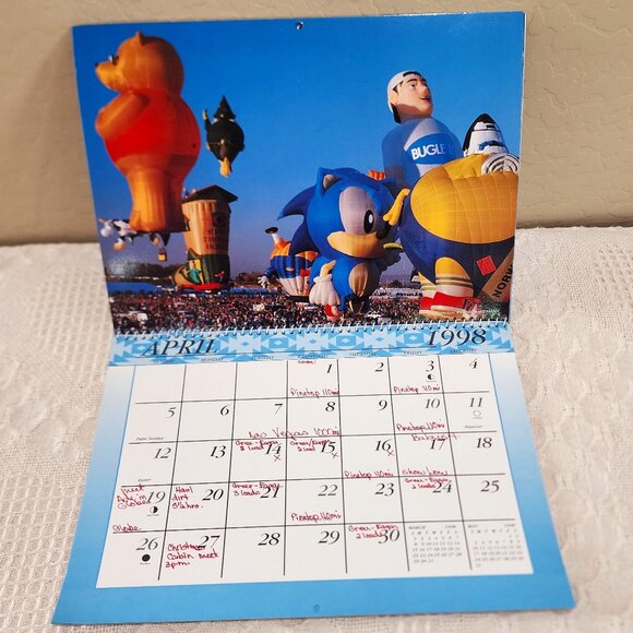 1998 Kodak Albuquerque International Balloon Fiesta Calendar Heavy Duty 9" x 12" - Picture 7 of 15
